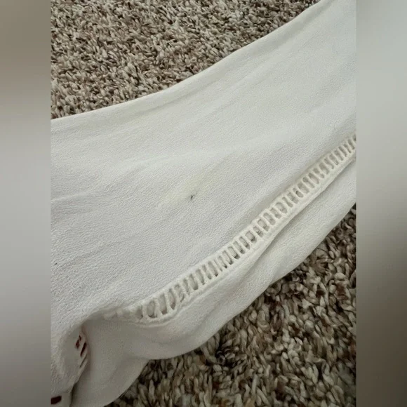 Maeve Anthropologie Ivory Pleated Blouse small - Picture 4 of 6